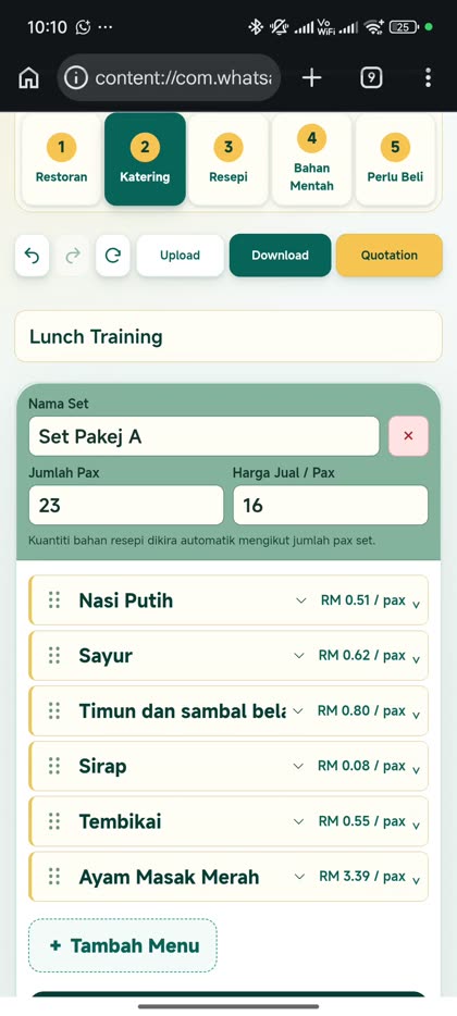 Paparan sebenar: Quotation PDF
